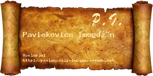 Pavlekovics Imogén névjegykártya